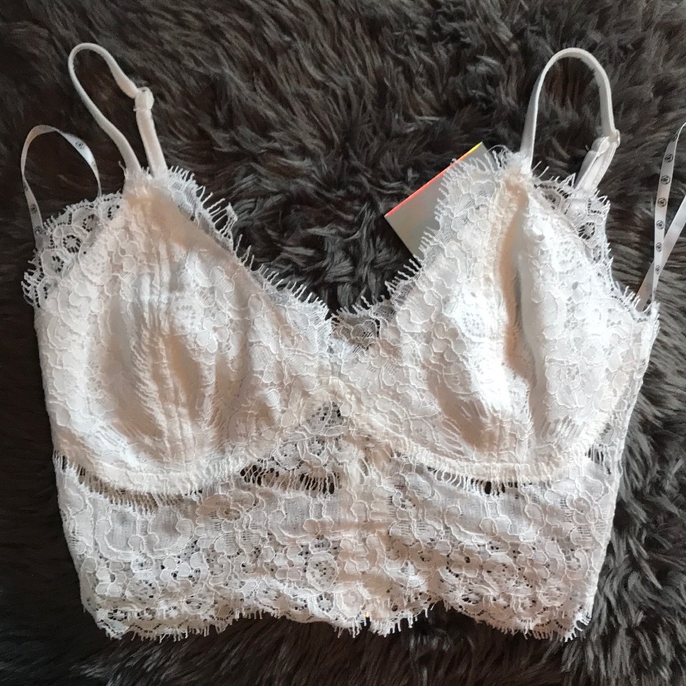 Corded lace bralet